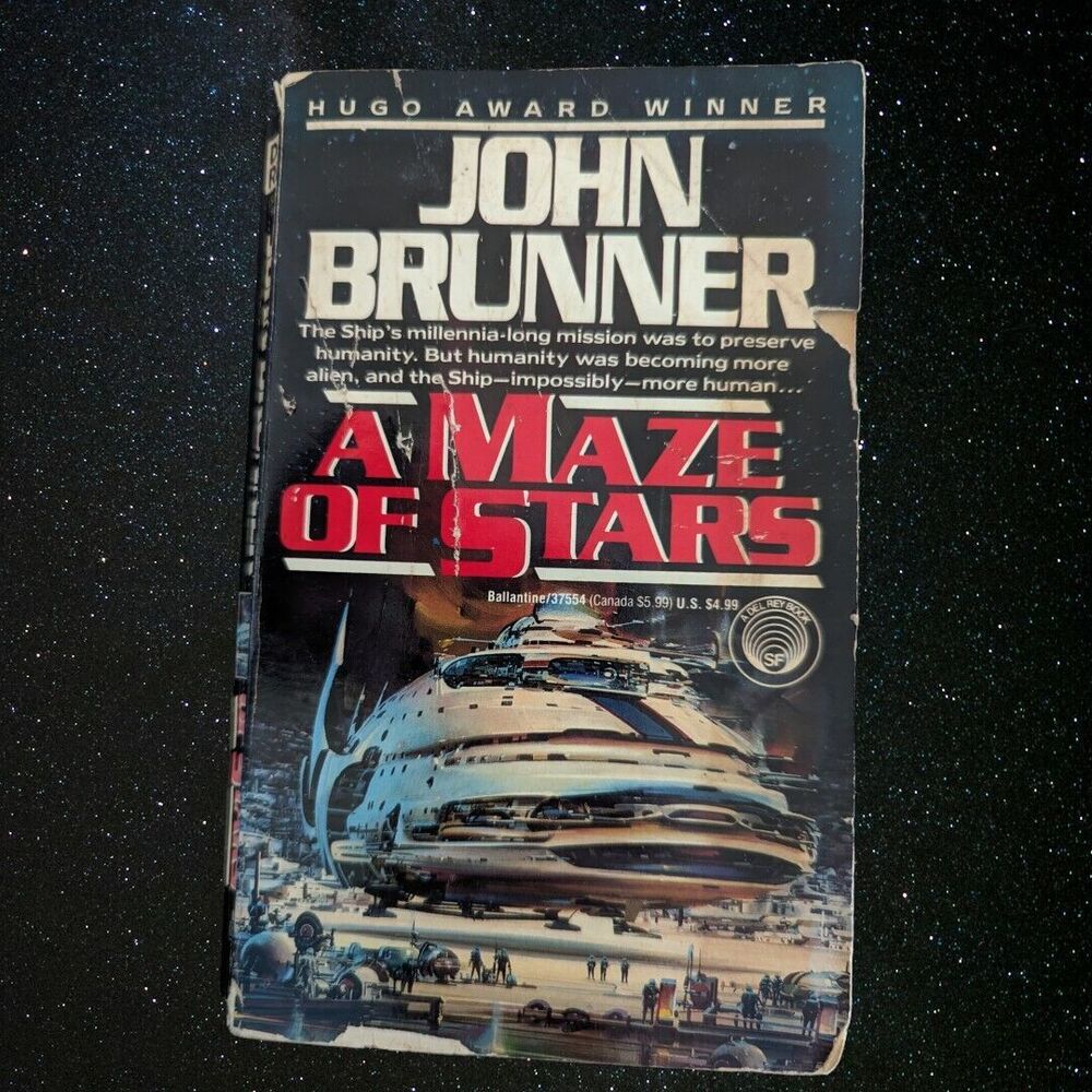 A Maze of Stars John Brunner 1992 Science Fiction Paperback Hugo Award Winner